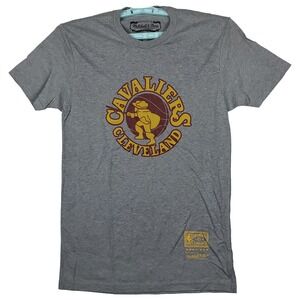 Cleveland Cavs Mitchell & Ness NBA Small Shirt Retro Logo Heather Gray NWT
